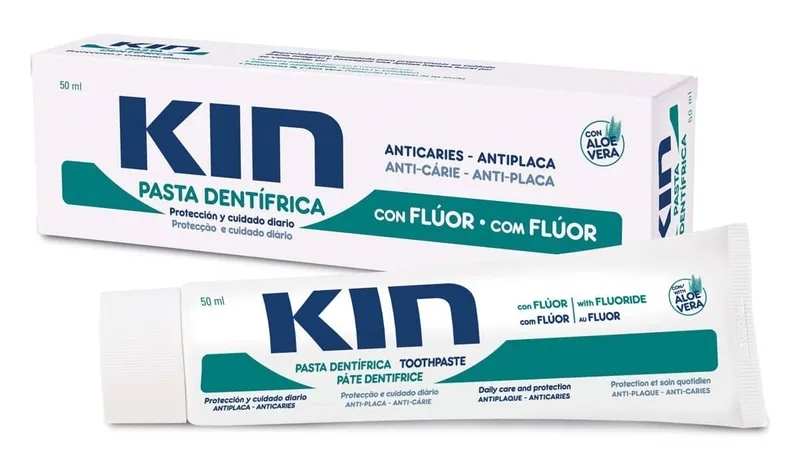 Kin pate dentifrice anticaries avec fluoride et Aloe vera 125 ml