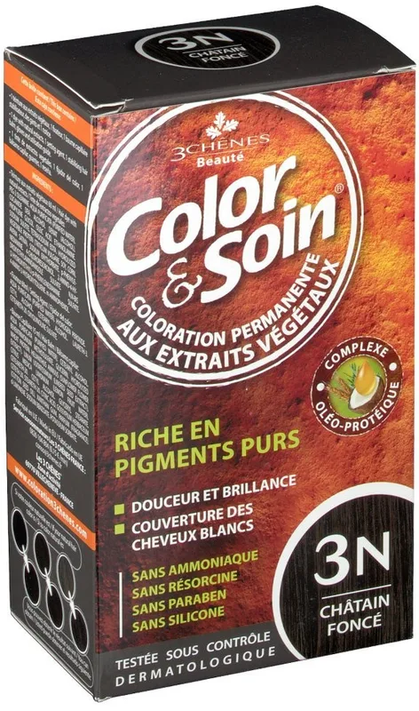 Les 3 Chenes Color & Soin Coloration permanente Extraits végétaux 3N châtain fonce