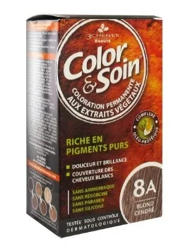 Les 3 Chenes Color & Soin Coloration permanente Extraits végétaux 8A Blond cendre