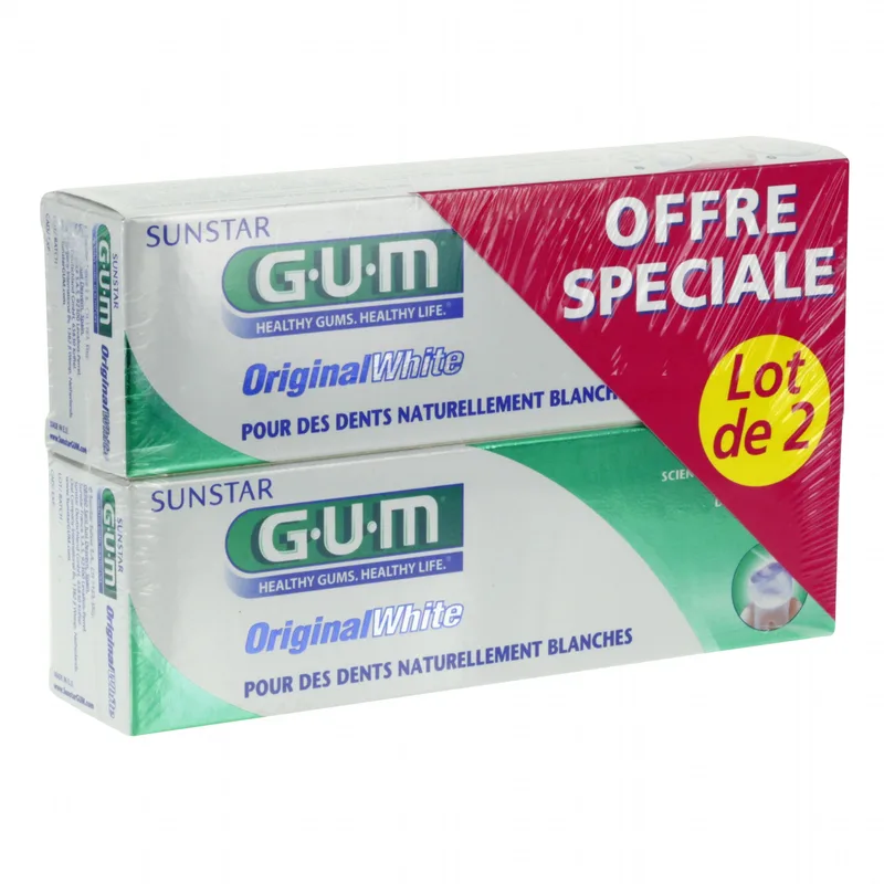 Promotion Gum Original white dentifrice 75 ml (Gum Original white dentifrice 75 ml offert)
