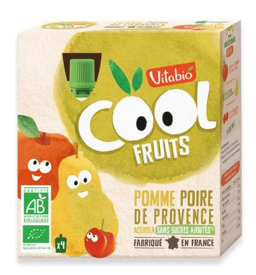 Vitabio Pomme Poire Acerola 4 X 90 g