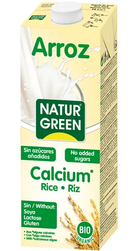 NaturGreen Boisson de Riz Calcium sans Sucre 1 L