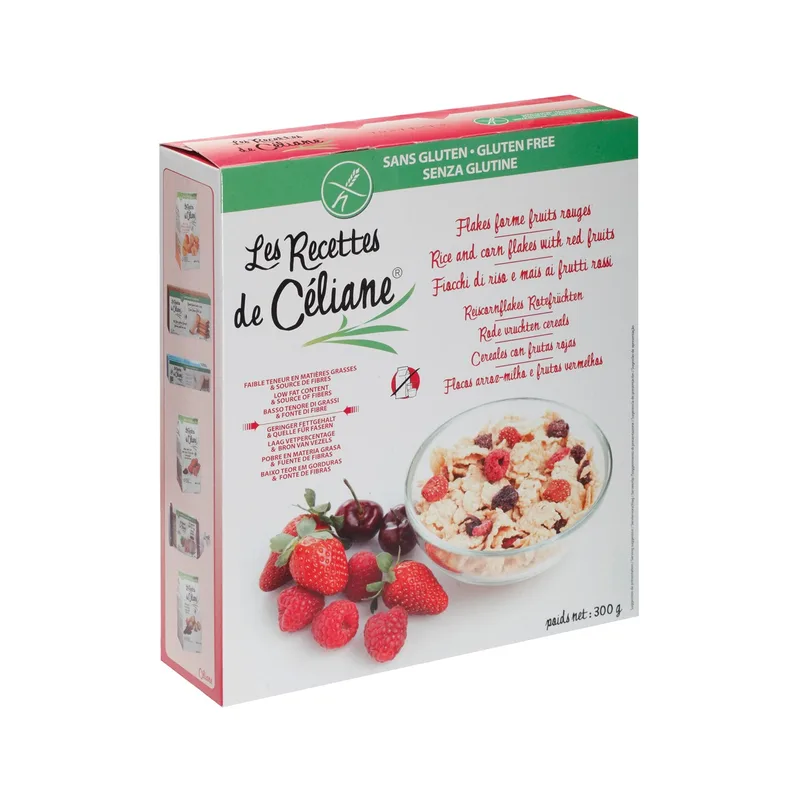 Les Recettes de Céliane Fleaks Forme Fruits Rouge 300 g