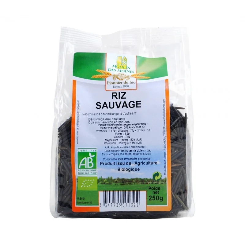 Moulin des Moines Riz Sauvage Compet 500 g