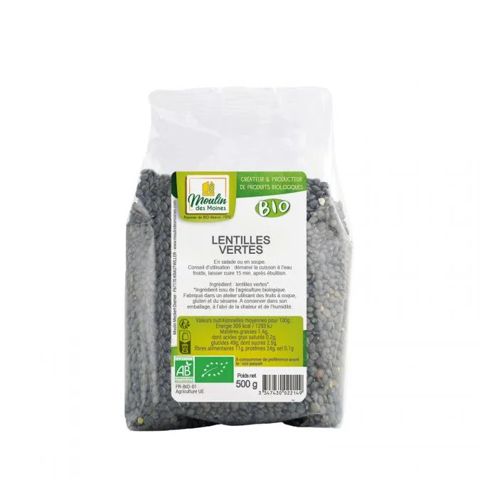 Moulin des Moines Lentilles Vertes 500 g