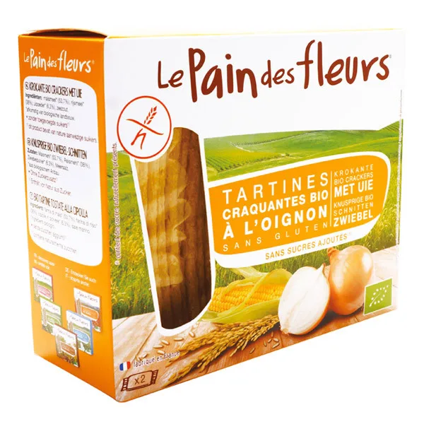 Le Pain des Fleurs Tartines Craquantes à l’Oignon 150 g