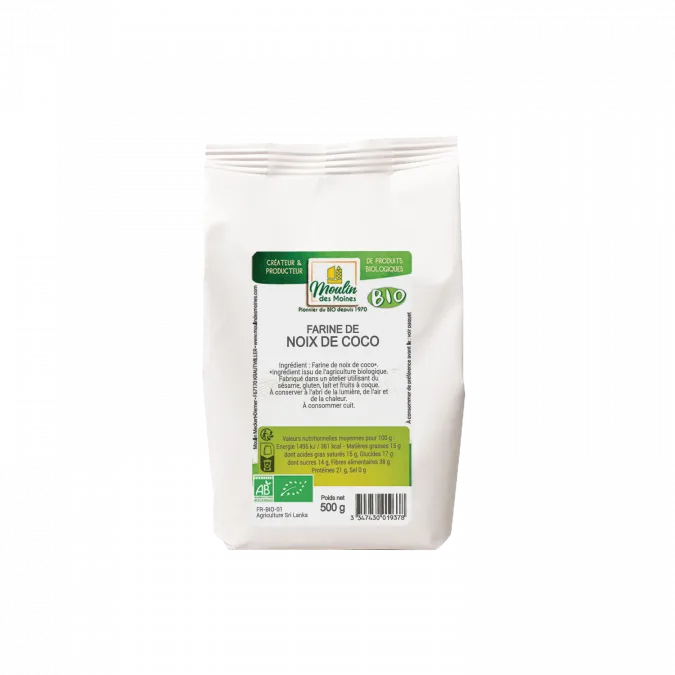Moulin des Moines Farine de Noix de Coco 500 g