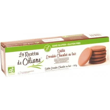 Les Recettes de Céliane Sables Enrobes Chocolat au Lait 150 g