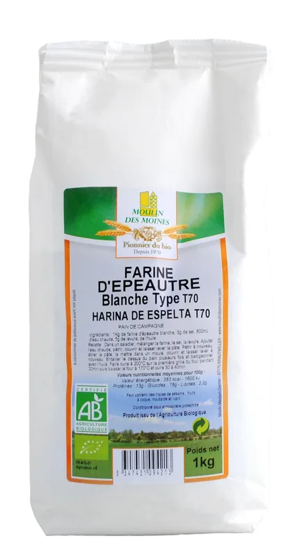 Moulin des Moines Farine d'Epautre Blanche 500 g