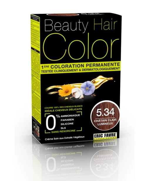 Beauty Hair Color Châtain Clair Lumineux 5.34- 160 ml