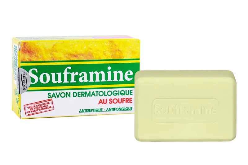 Nature Soin Souframine- Savon Dermatologique 90 g au Soufre
