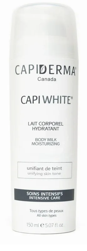 Capiderma Capiwhite Lait Corporel Dépigmentant Intensif Hydratant 150 ml Soins Intensifs