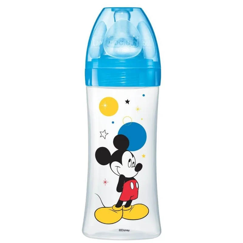 Dodie Biberons initiation+ 330 ml Tétine 0-6 Mois ronde vitesse D3 Disney