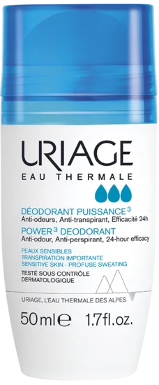 Uriage Deodorant Puissance 3 Roll On Peaux Sensibles 50 ml