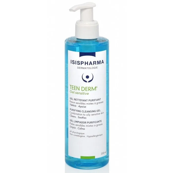 Isis Pharma teen derm gel sensitive nettoyant purifiant 250 ml