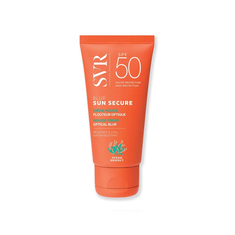 SVR solaire sun secure blur creme mousse toutes peaux spf50 50 ml