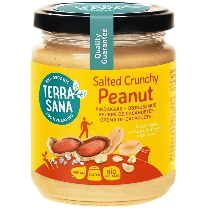 TerraSana Beurre de cacahuète crunchy Bio, 250 g