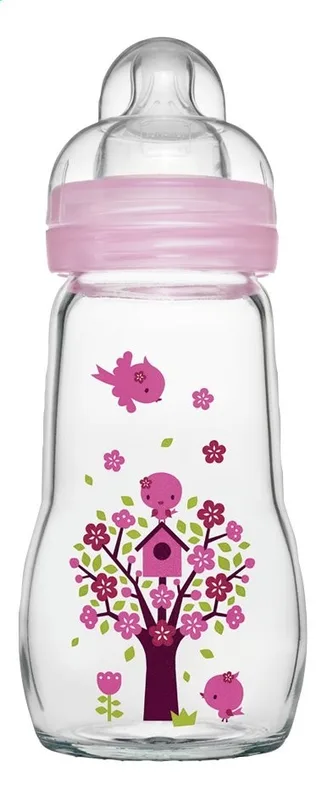 MAM Biberon en Verre Rose Feel Good 260 ml