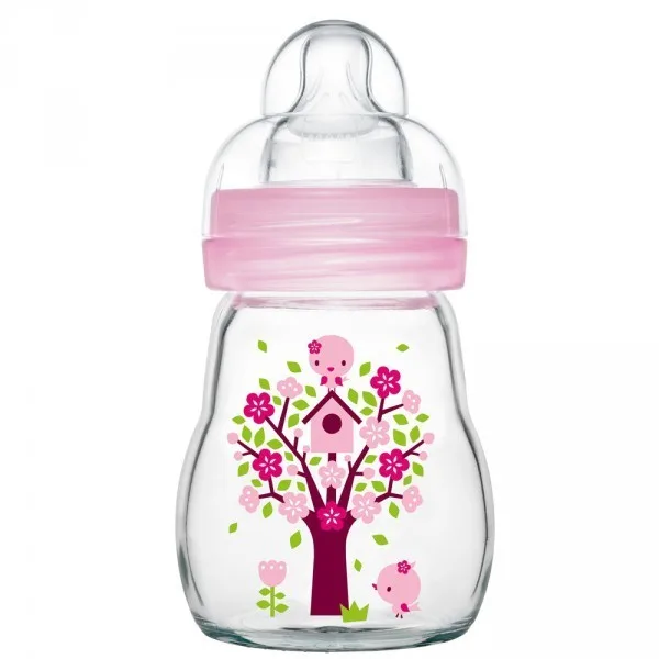 MAM Biberon en Verre Feel Good 1ER Age Rose 170 ml