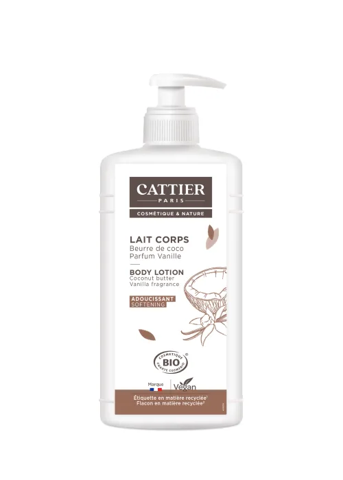 Cattier Lait Corps Adoucissant Vanille - Extrait de Coco - 500 ml