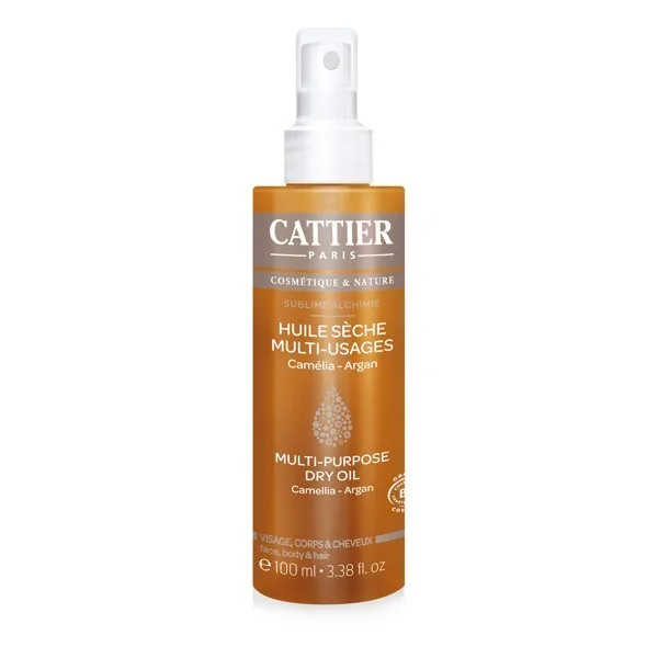 Cattier Huile Sèche Multi-Usages - visage - corps - cheveux - 100 ml