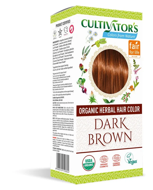 Cultivator's Organic Herbal Hiar Color Rark Brown