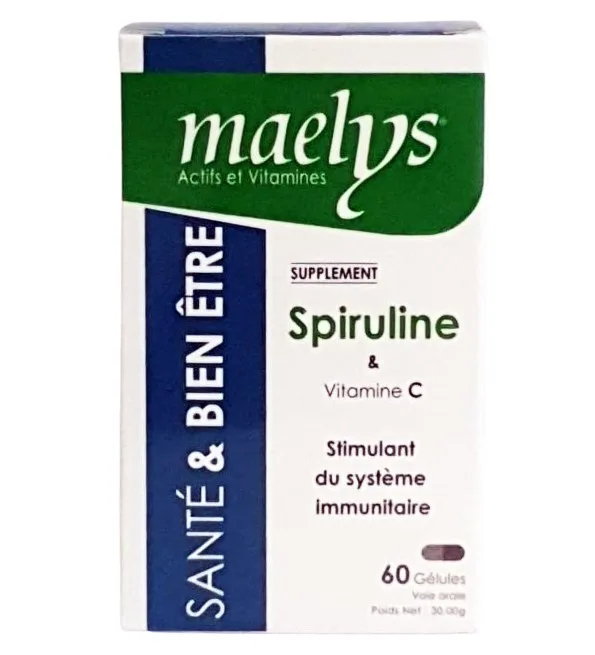Maelys Spiruline & Vitamine C 60 gélules
