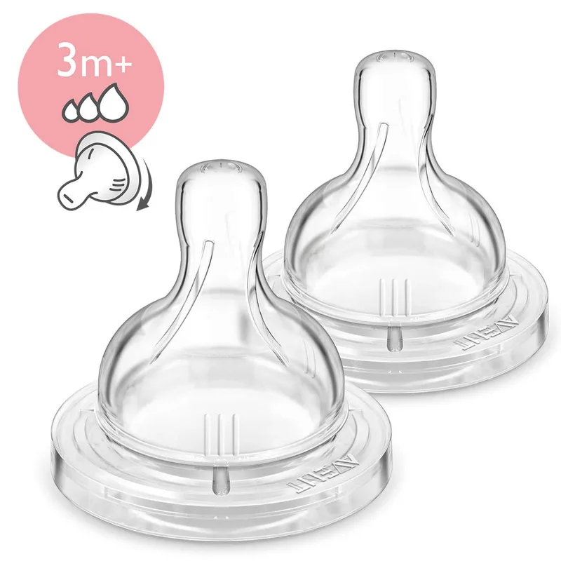 Avent 2 Tetines Classic - 3M+ / Variable - SCF635/27