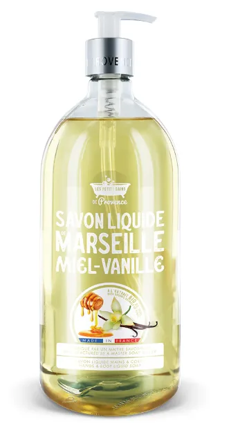 Les Petits Bains de Provence Savon Liquide Miel-Vanille 1 L