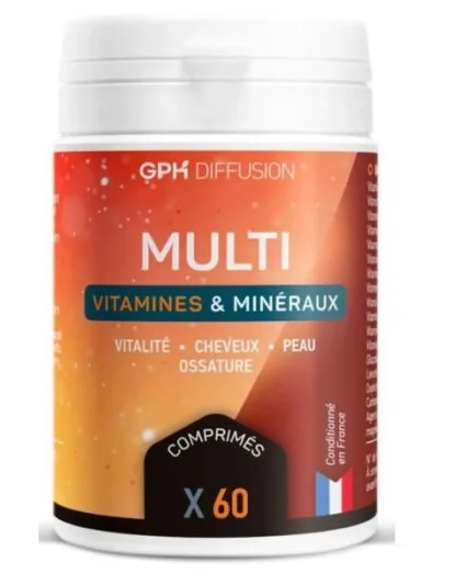 Gph Diffusion Multivitamines et Minéraux 60 comprimes