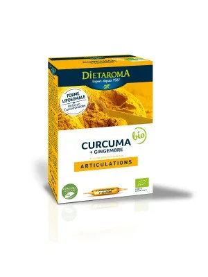 Dietaroma Curcuma + Gingembre BIO 20 Ampoules