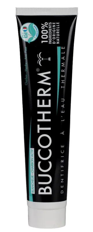 Buccotherm Dentifrice Blancheur au Charbon Actif certifié BIO 75 ml