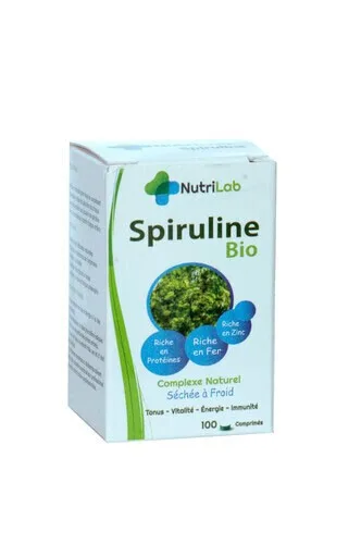 NutriLab Spiruline Bio 100 Comprimés