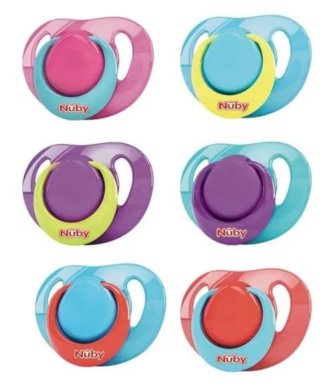 Nûby Sucette en silicone classique orthodentique avec picots de massage 0-6m ID92990SOS