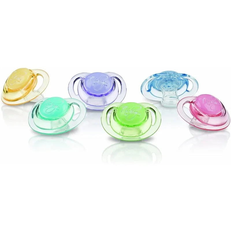 Nûby Sucette en silicone orthodontique avec picots de massage et boite de rangement en PP 6-18 mois - NT67522MOSN