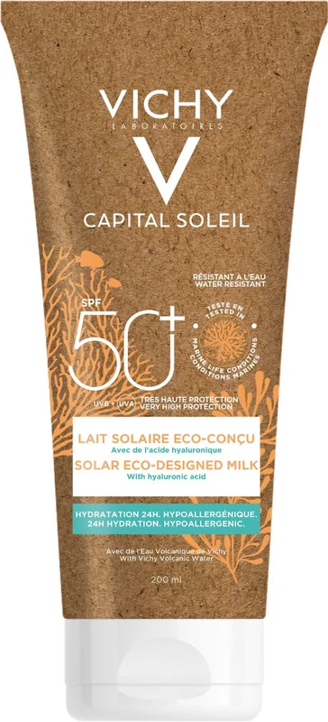 Vichy Capital Soleil Lait Solaire visage & corps Eco-Conçu SPF 50+ 200 ml