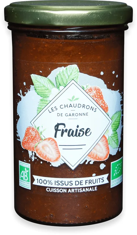 Les Chaudrons de Garonne Préparation 100% Fruits Fraise 275 g