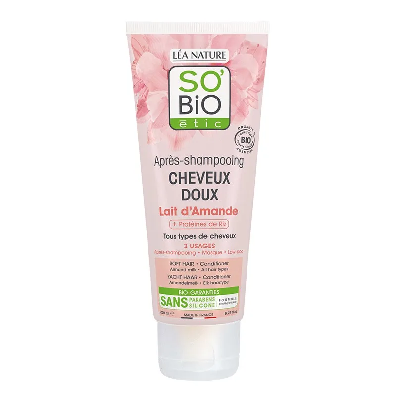 SO'BiO Après shampooing cheveux doux lait d’amande Bio