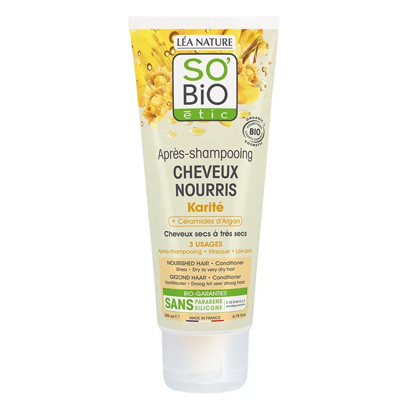 SO'BiO Après shampooing cheveux nourris Karité bio 200 ml