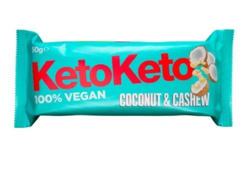 Keto Keto Barre noix de coco et noix de cajou 50 g - Vegan