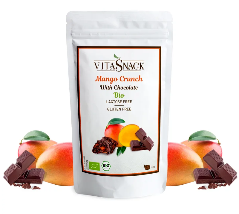 Vitasnack Croustillant de mangue au chocolat BIO 28 g