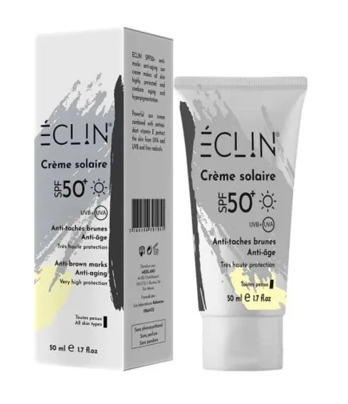 Eclin crème solaire SPF50+ anti taches brunes et anti-âge