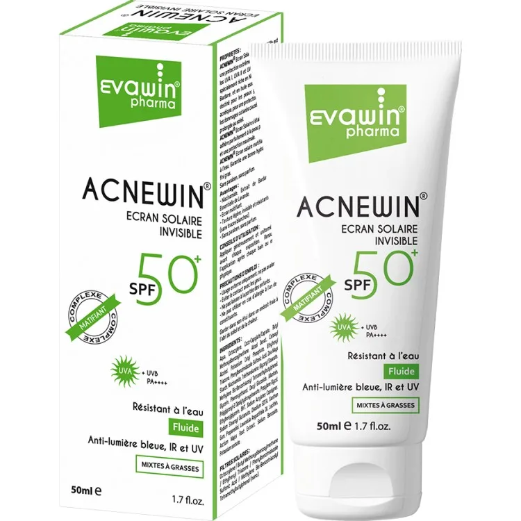 Evawin Acnewin Écran Solaire Invisible SPF 50+ (50 ml)