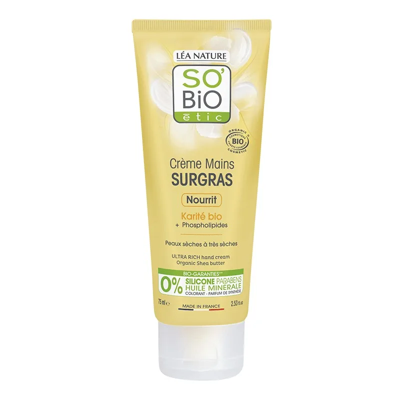 SO'BiO Creme mains karité 75 ml