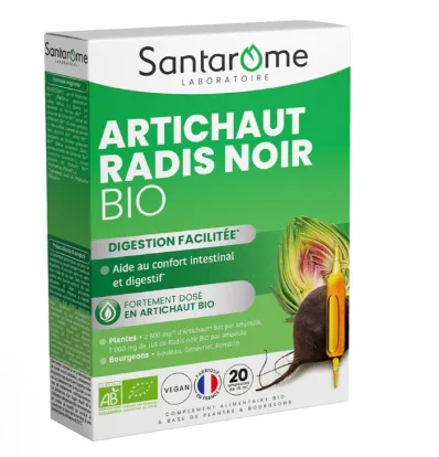 Santarome Artichaut BIO Radis Noir BIO 20 Ampoules