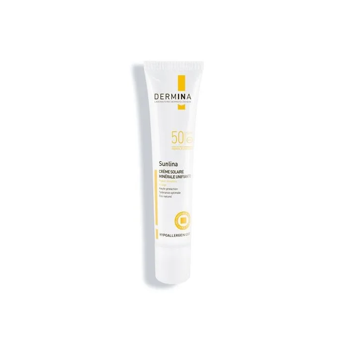 Dermina Sunlina Ecran Minérale Unifiante Peau Sèche Spf50 40 ml