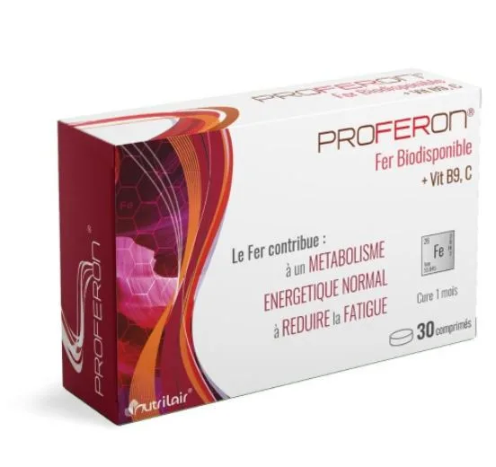 Nutrilair Proferon Fer Biodisponible – 30 Comprimés