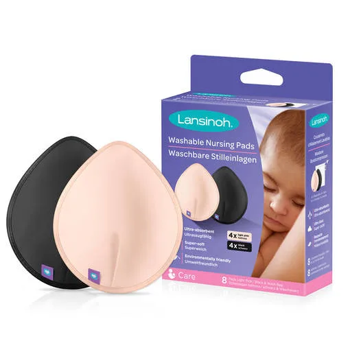 Lansinoh Coussinets d'allaitement lavables Couleurs x8
