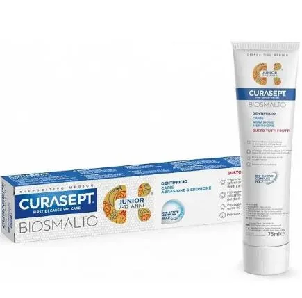 Curasept Biosmalt Dentifrice Junior Tous Fruits-7ans-12ans 75 ml