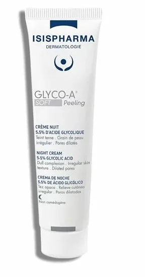 Isis Pharma Glyco-A Soft Peeling Crème Nuit 5,5% D’acide Glycolique 30 ml